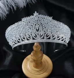 CZ Cubic Zirconia Tiaras and Crowns Headband For Brides Women Prom Pageant Headpiece Wedding Accessories Bridal Hair Jewelry