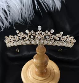 CZ Cubic Zirconia Tiaras and Crowns Headband For Brides Women Prom Pageant Headpiece Wedding Accessories Bridal Hair Jewelry
