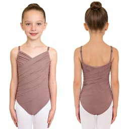 Kids Girls Ballet Warm-up Training Camisole Leotard Adjustable Spaghetti Straps Bodysuit for Ballet Gymnastics Stage Class Wear