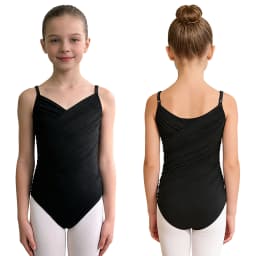 Kids Girls Ballet Warm-up Training Camisole Leotard Adjustable Spaghetti Straps Bodysuit for Ballet Gymnastics Stage Class Wear