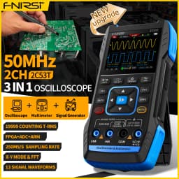 FNIRSI 2C23T 2C53T Upgrade 50MHz Handheld Digital Oscilloscope Multimeter Signal Generator 3 in 1 Dual Channel Automotive Tools