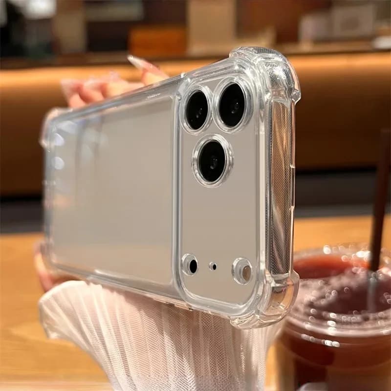 Shockproof Case for iPhone 18 Pro Max 18Pro Transparent Soft TPU Phone Cover Anti-knock Bumper for iPhone 17 Pro Max Clear Shell