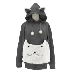 Cat Lovers Hoodie Kangaroo Dog Pet Holder Carrier Big Pouch Pocket Paw Pullovers Sweatshirt Animal Pouch Hood Carry Cat Pullover