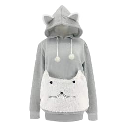 Cat Lovers Hoodie Kangaroo Dog Pet Holder Carrier Big Pouch Pocket Paw Pullovers Sweatshirt Animal Pouch Hood Carry Cat Pullover