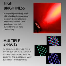 1PCS LED 7x18W RGBWA+UV Par Light with DMX512 6in1 Stage Light Wash Effect DJ Disco Mini Led Spotlighting 10W