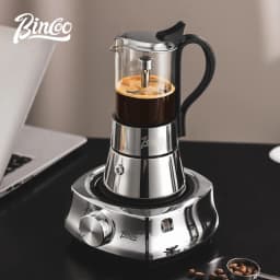 Bincoo Two Person 120ml Mocha Pot Visible Glass Türkiye Coffee Pot Electric Ceramic Stove Heating Concentration Extraction Pot