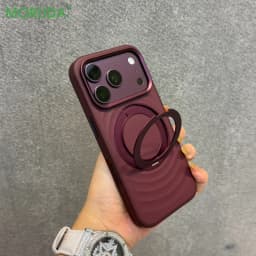 Luxury Water Ripples 360 Rotating Bracket for Magsafe For iPhone 18 Pro Max 18pro 17 Pro Frosted Hard Shockproof PC Holder Cover