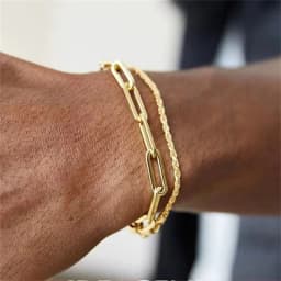 Multilayer Titanium Steel Chain Bracelet Men Gold Color Twist Chain Stainless Steel Bracelet Party Jewelry Bracelet For Women