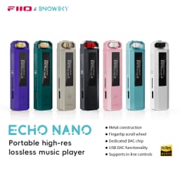 FiiO ECHO NANO Retro Music Player, Pocket-Sized HiFi MP3 Player with OLED Display, USB DAC, Lossless Audio