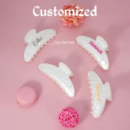 1pc Custom Logo Hair Claw Customizable Name Personalized Clip Custom Hair Claw Bridesmaid Gift Hairclips Hair Accessories