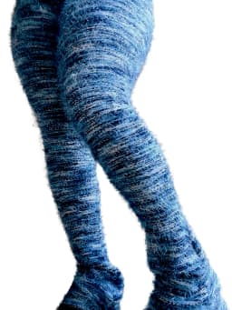 CM.YAYA Women Streetwear Knit Ribbed Striped Keep Warm Winter Flare Pants 2024 Fashion Active High Waist Trousers