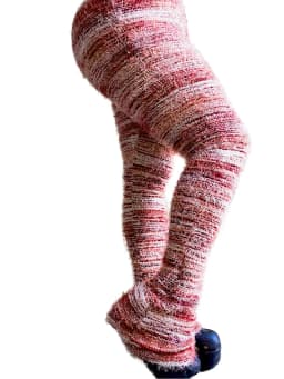 CM.YAYA Women Streetwear Knit Ribbed Striped Keep Warm Winter Flare Pants 2024 Fashion Active High Waist Trousers