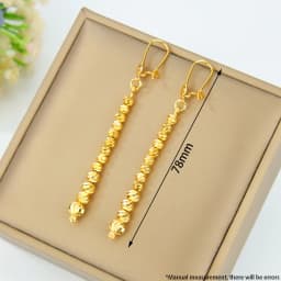 Arabic Fashion Beads Charm Earrings 21k Gold Plated Dubai Vintage Coins Drop Earring Oman Muslim Women Event Party Jewelry