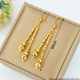 Arabic Fashion Beads Charm Earrings 21k Gold Plated Dubai Vintage Coins Drop Earring Oman Muslim Women Event Party Jewelry
