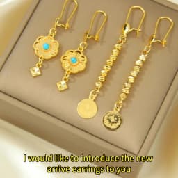 Arabic Fashion Beads Charm Earrings 21k Gold Plated Dubai Vintage Coins Drop Earring Oman Muslim Women Event Party Jewelry