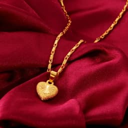 Heart Pikun Flower 24K Gold Plated Earrings or Necklace Pendant Jewelry Women Gifts for Her