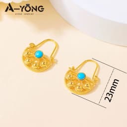 Dubai Fashion Drop Earrings 21k Gold Plated Arabic Coins Tassel Dangle Earring Ethiopia Women Bridal Wedding Party Jewelry