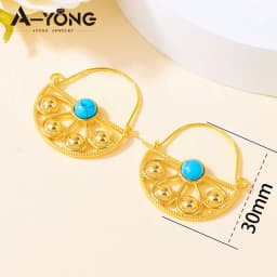 Dubai Fashion Drop Earrings 21k Gold Plated Arabic Coins Tassel Dangle Earring Ethiopia Women Bridal Wedding Party Jewelry