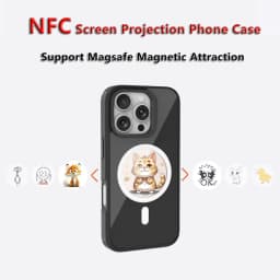 2.53 inches E-ink phone case photos Display Wireless transmission DIY screen for iphone 16/15/14/13 Round Support Magsafe 