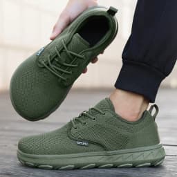 Men's Mesh Wide Toe Shoes Minimalist Comfortable Lightweight Walking Shoes Daily Outdoor Breathable Travel Men's Flat Sneakers