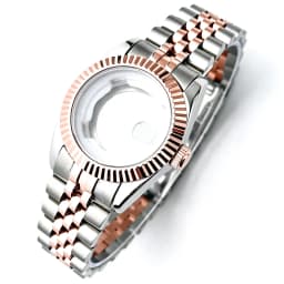 31mm NH05 Watch Case For Girl Woman Datejust Accessories 316L Steel Fit NH05 NH06 Movement 24.5mm Dial Jubilee Band Mod Parts