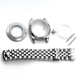 31mm NH05 Watch Case For Girl Woman Datejust Accessories 316L Steel Fit NH05 NH06 Movement 24.5mm Dial Jubilee Band Mod Parts