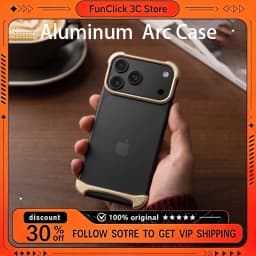 Aluminum ARC PULSE Case for IPhone 18 17 Pro Max Metal Rubber Double-layer Borderless Phone Case Protective Frame Cover