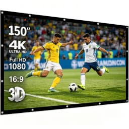 60/72/84/100/120/150 Inch High-definition Simple Home Projector Screen Folding Anti Glare Portable Projection Curtains Screen