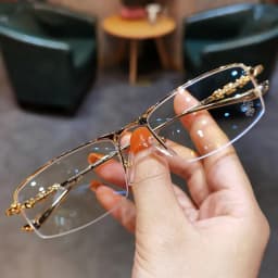 0 To -6.0 Myopia Glasses Anti Blue Light/ Photochromic Versatile Men's Business Glasses Half Frame Myopia Glasses