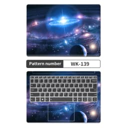 DIY Universal Laptop Cover Sticker Skins 2pcs 13.3"14"15.6"17.3" Skin Starry Sky Decorate Decal for Macbook /Lenovo/Asus/Hp/Acer