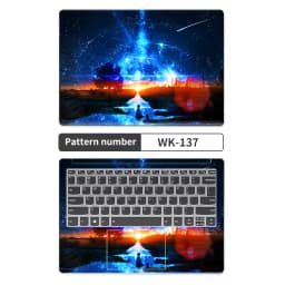 DIY Universal Laptop Cover Sticker Skins 2pcs 13.3"14"15.6"17.3" Skin Starry Sky Decorate Decal for Macbook /Lenovo/Asus/Hp/Acer