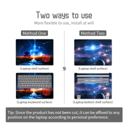 DIY Universal Laptop Cover Sticker Skins 2pcs 13.3"14"15.6"17.3" Skin Starry Sky Decorate Decal for Macbook /Lenovo/Asus/Hp/Acer