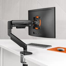Single Monitor Arm, Fully Adjustable Monitor Mount for 13–34 Inch Screens, Fast Install Computer Monitor Stand with Tool-Free VESA Mount, Cable Management, Holds 19.8 lbs, Max VESA 100x100mm