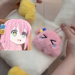 Cute Anime Bocchi The Rock Plush Funny Cartoon Doll Toy Key chain Keyring Dolls Gifts