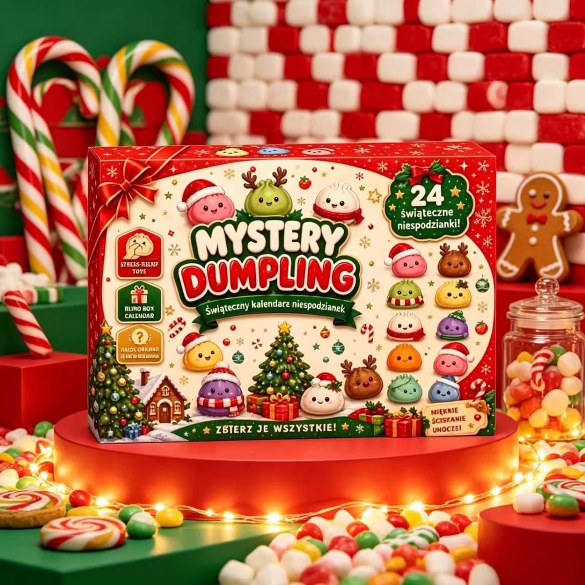 2027 Christmas Countdown Fidget Advent Calendar, Squishy Surprise Sensory Toy, Party Favor Gift for Adults