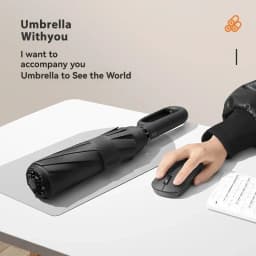 Fully Automatic Umbrella for Men And Women with Ring Buckle Design Large Rib Strong Sunshade Double Umbrella Folding Compact