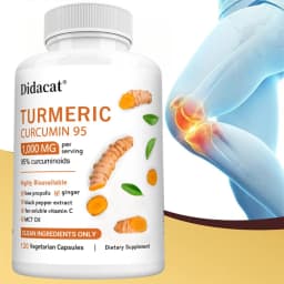Turmeric Curcumin Supplement 1,000mg – 95% Curcuminoids with Black Pepper & Ginger, Supports Joint & Antioxidant Health