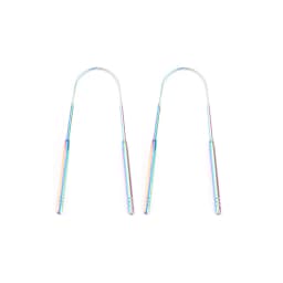 4Colors Stainless Steel Tongue Scraper Metal Tongue Fresh Breath Cleaning Coated Toothbrush Oral Hygiene Scrapper Cleaning Tools