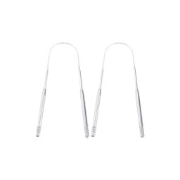 4Colors Stainless Steel Tongue Scraper Metal Tongue Fresh Breath Cleaning Coated Toothbrush Oral Hygiene Scrapper Cleaning Tools