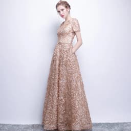 2026 New Women S High Quality Sequin Banquet Host Noble and Elegant Long Dress Dignified and Atmospheric Slim Fit Wedding Gown