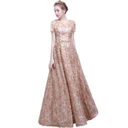2026 New Women S High Quality Sequin Banquet Host Noble and Elegant Long Dress Dignified and Atmospheric Slim Fit Wedding Gown