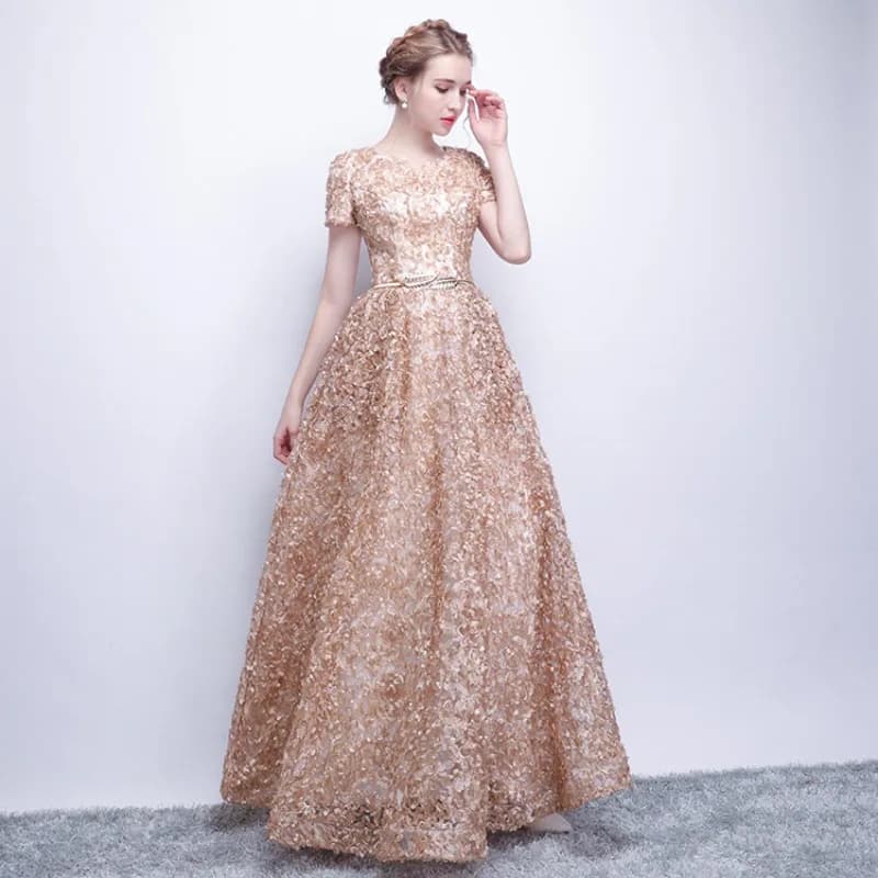2026 New Women S High Quality Sequin Banquet Host Noble and Elegant Long Dress Dignified and Atmospheric Slim Fit Wedding Gown