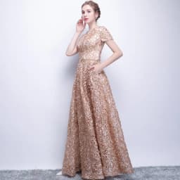 2026 New Women S High Quality Sequin Banquet Host Noble and Elegant Long Dress Dignified and Atmospheric Slim Fit Wedding Gown