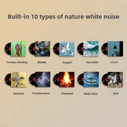 RGB Sleep White Noise Machine with Soothing Sound Touchable Rechargeable LED Night Light Relaxing Audio & Sleep Lamp for Baby