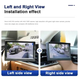 Car AHD 5-Inch Digital Side View Monitoring Mirror System,Night Vision HD 720P Side View Blind Spot Camera,Available In 3 Colors