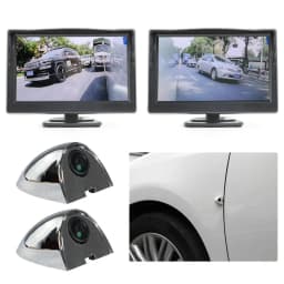 Car AHD 5-Inch Digital Side View Monitoring Mirror System,Night Vision HD 720P Side View Blind Spot Camera,Available In 3 Colors