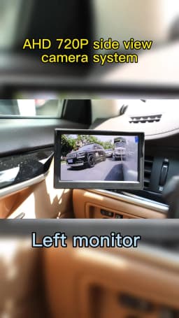 Car AHD 5-Inch Digital Side View Monitoring Mirror System,Night Vision HD 720P Side View Blind Spot Camera,Available In 3 Colors