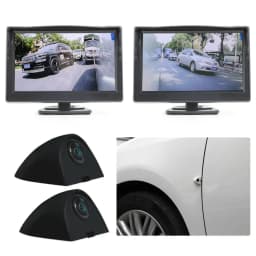 Car AHD 5-Inch Digital Side View Monitoring Mirror System,Night Vision HD 720P Side View Blind Spot Camera,Available In 3 Colors