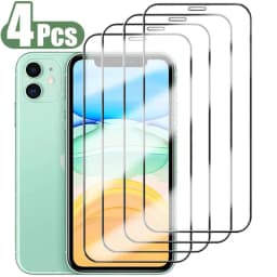 1-4Pcs 9H Screen Protector For iPhone 15 16 17 Pro Max 18 11 14 12 13 Mini X XS XR Protective Glass For iPhone 7 8 Plus SE Film