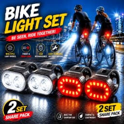 Rechargeable Bike Lighting Front/Rear Lights Bicycle Lamp Led Cycling Light Bike Flashlight for Bicycle Front Taillight Lantern